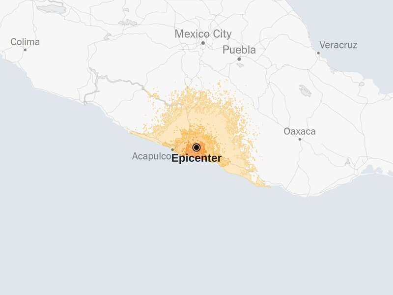 Map: 6.5-Magnitude Earthquake Shakes Mexico - The New York Times